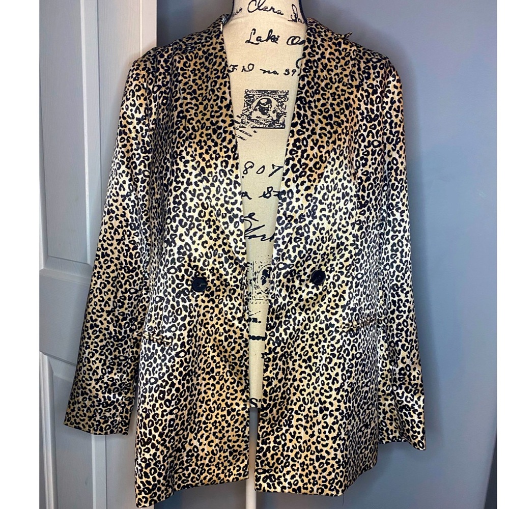Nine West Cheetah Blazer, Size Small.